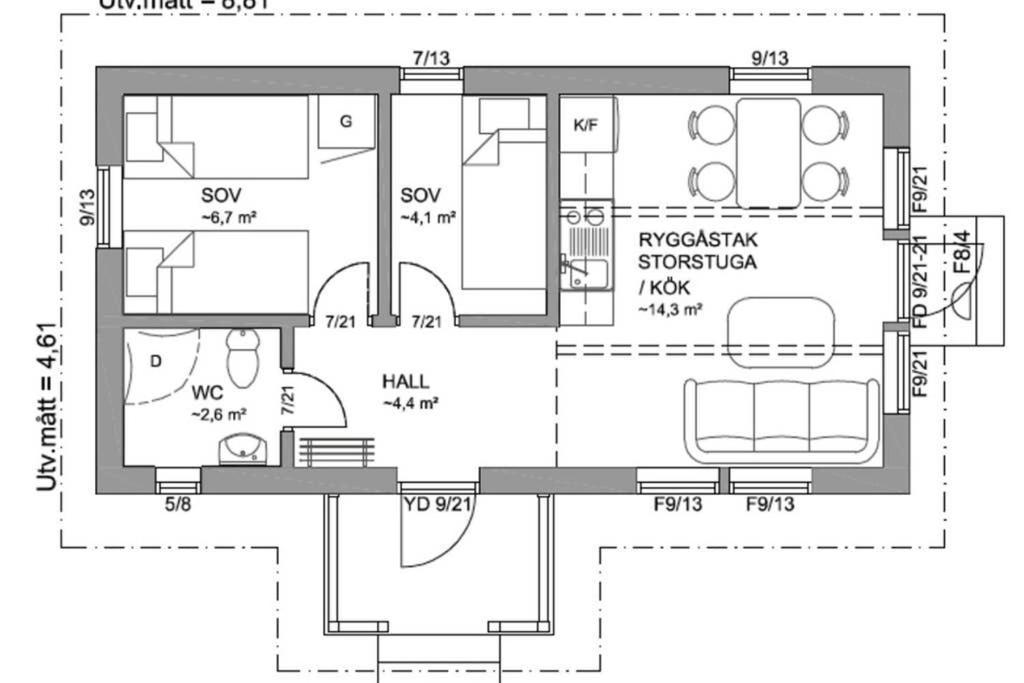 Nybyggd Stuga Intill Skogsbrynet - New Built Cottage Next To The Cowberry Forest Mora Luaran gambar